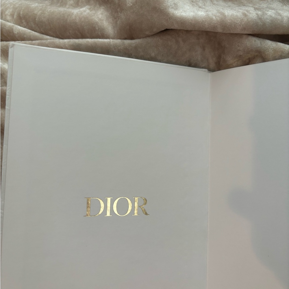 Dior Jadore White Embossed Floral Notebook with Gold Text - Picture 3 of 4